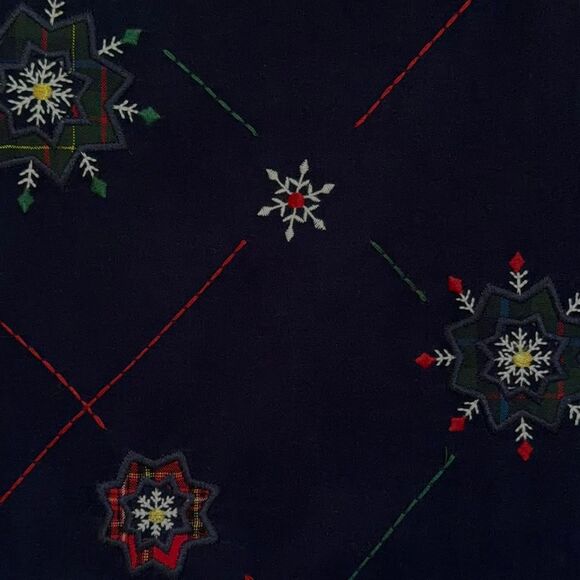 Bobbie Brooks Navy blue and green plaid maxi dress size L - Picture 5 of 7